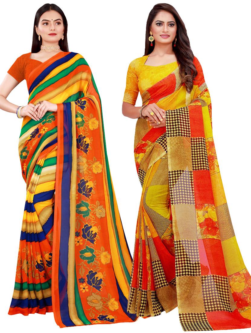 women's saree combo with blouse