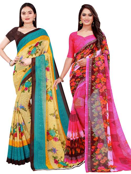 women's saree combo with blouse - 18740964 - Standard Image - 0