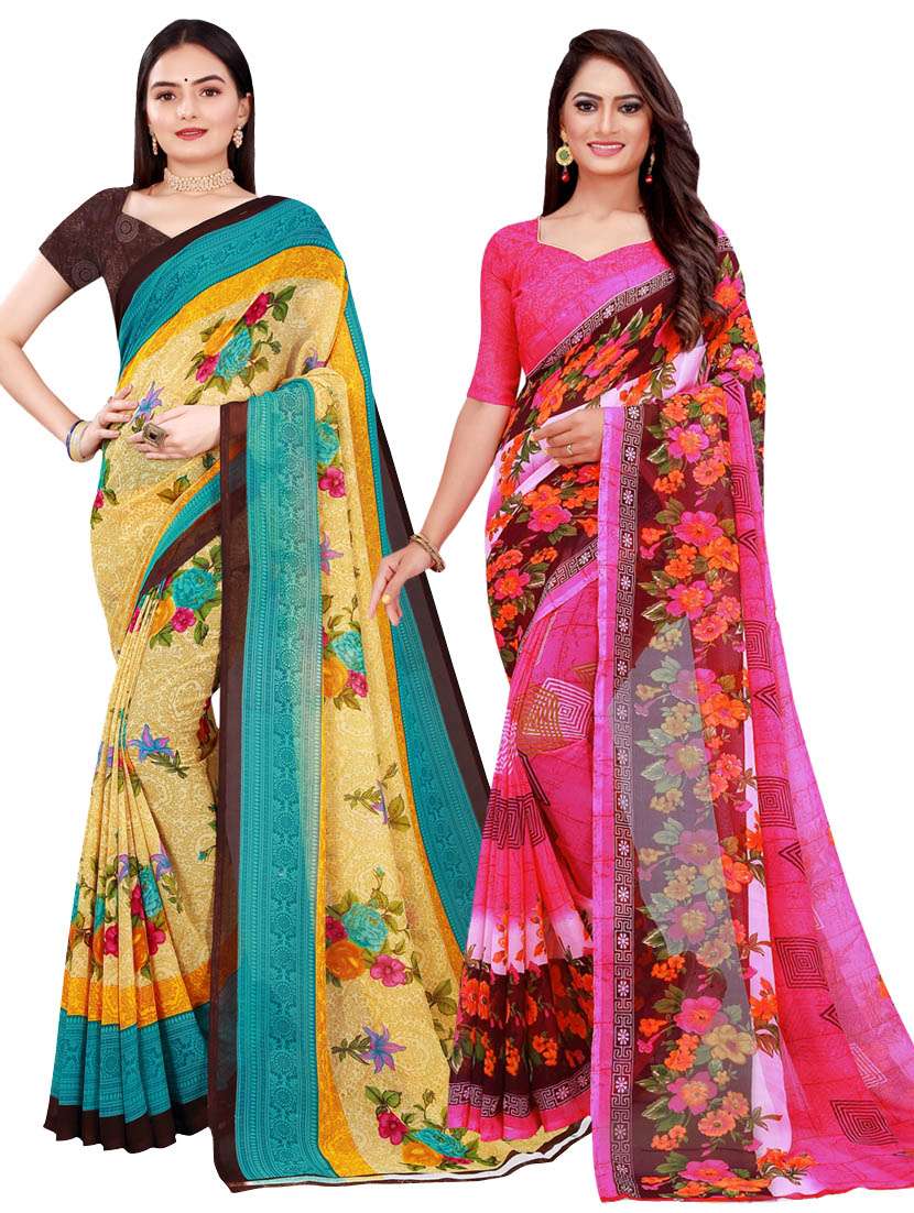 women's saree combo with blouse - 18740964 - Zoom Image - 0