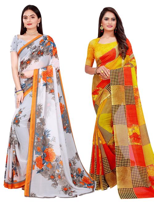 women's saree combo with blouse - 18741076 - Standard Image - 0