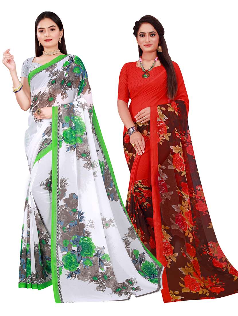 women's saree combo with blouse