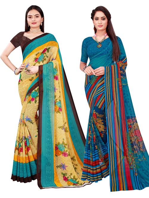 women's saree combo with blouse - 18741122 - Standard Image - 0