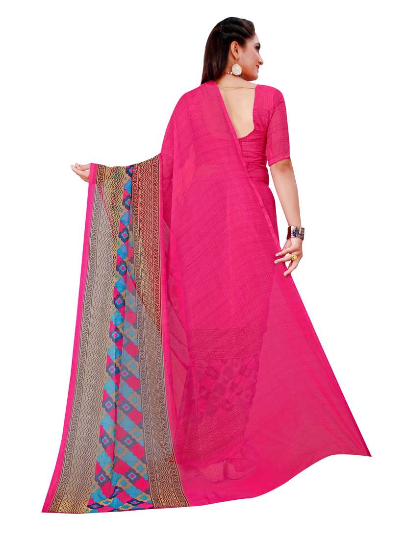 multi coloured printed saree set with blouse - 18741149 - Standard Image - 3