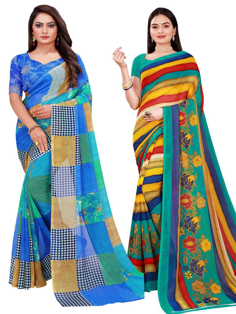 women's saree combo with blouse