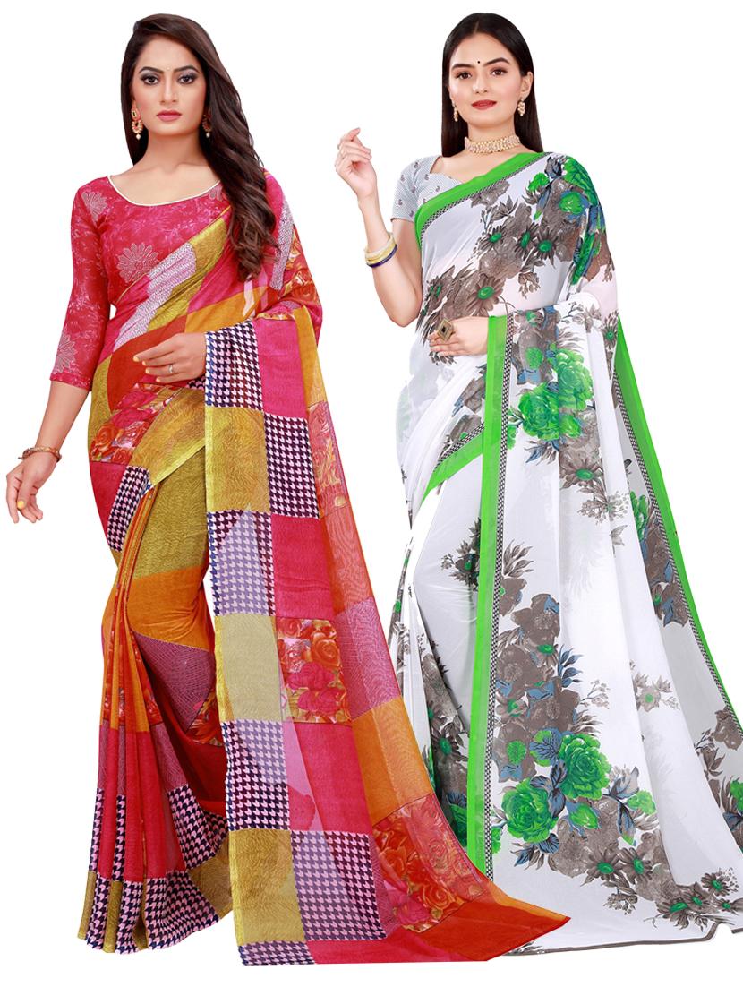 women's saree combo with blouse - 18741291 - Zoom Image - 0