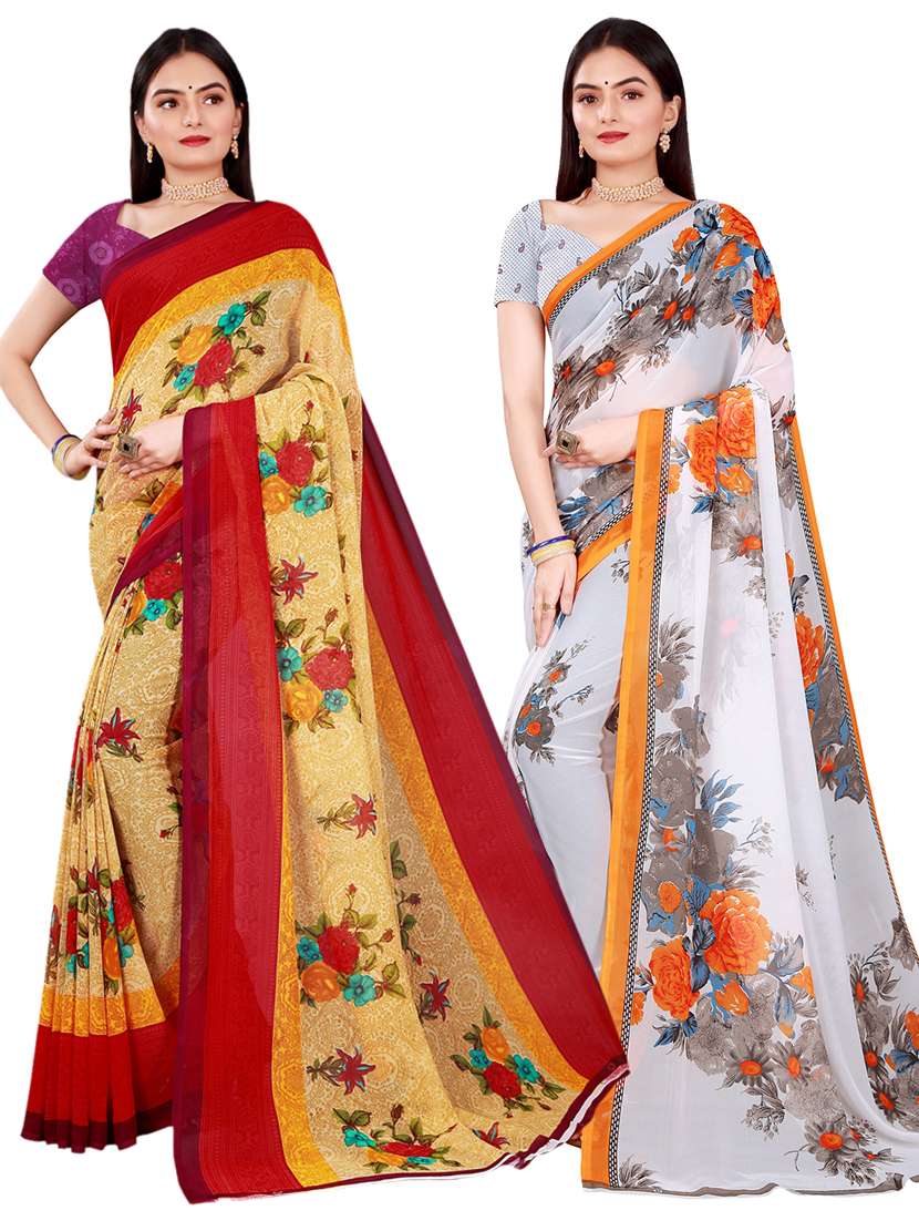 women's saree combo with blouse