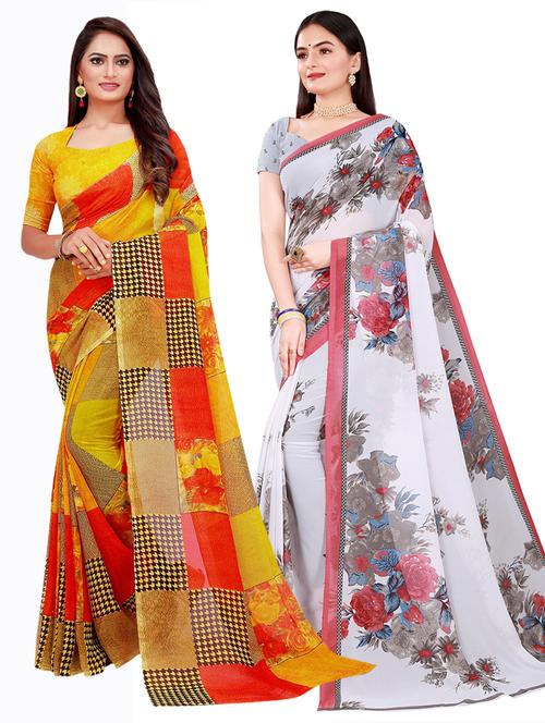 women's saree combo with blouse - 18741518 -  Standard Image - 0