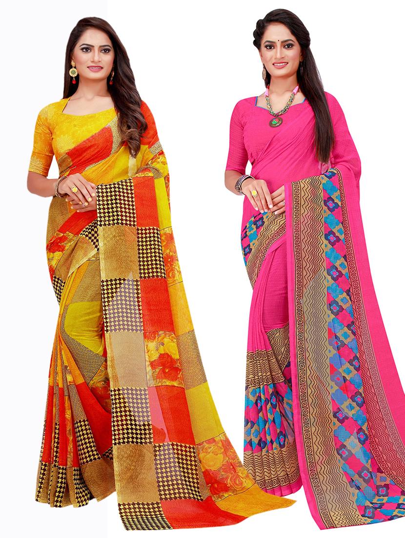women's saree combo with blouse - 18741582 - Zoom Image - 0