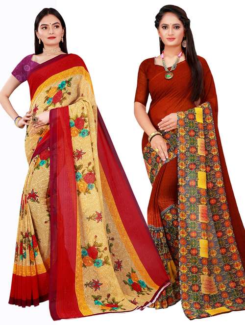 women's saree combo with blouse - 18741615 -  Standard Image - 0