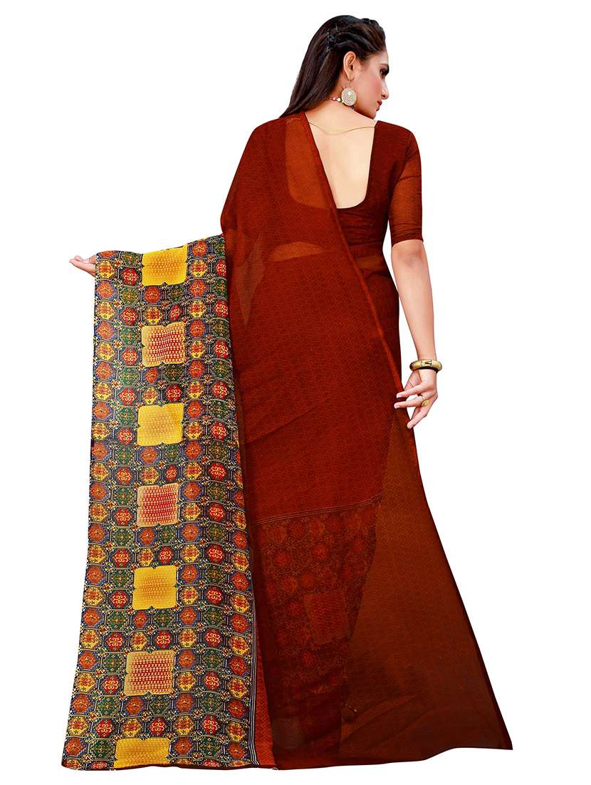 women's saree combo with blouse - 18741615 - Standard Image - 3