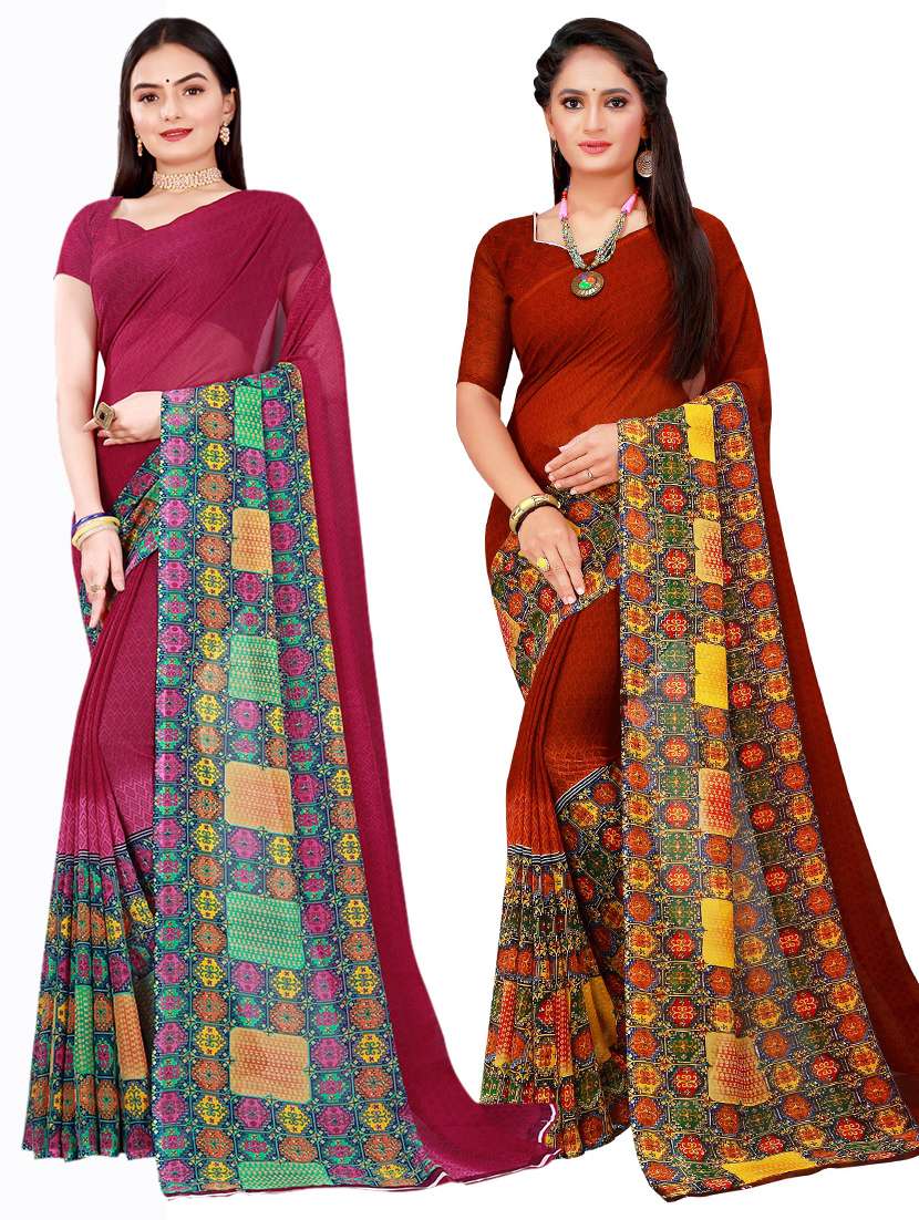 women's saree combo with blouse