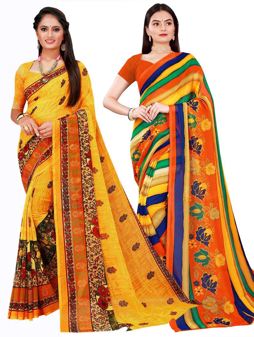 women's saree combo with blouse - 18741666 - Zoom Image - 0