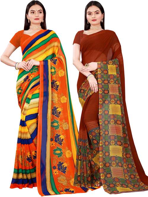women's saree combo with blouse - 18741697 -  Standard Image - 0