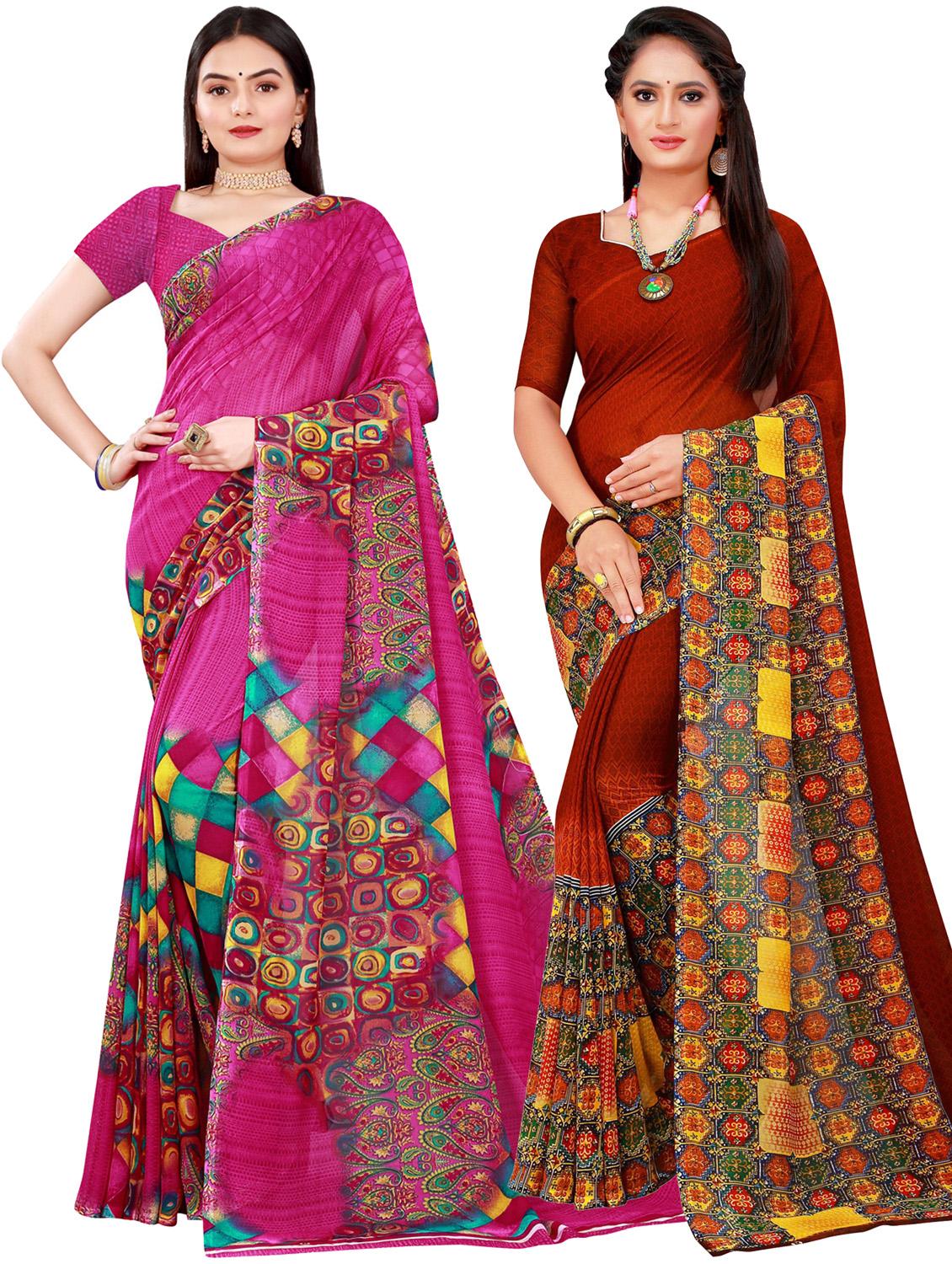 women's saree combo with blouse - 18741705 -  Zoom Image - 0