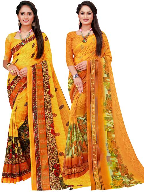 women's saree combo with blouse - 18741789 - Standard Image - 0