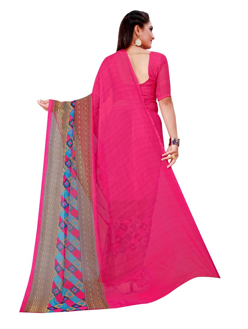 pack of 2 printed sarees with blouse - 18742046 - Standard Image - 3