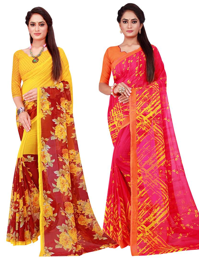 women's saree combo with blouse
