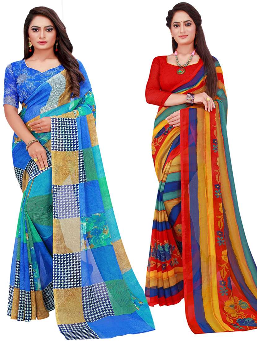 women's saree combo with blouse