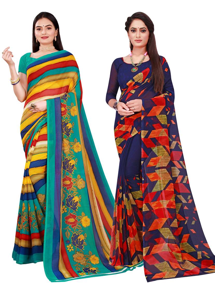 women's saree combo with blouse