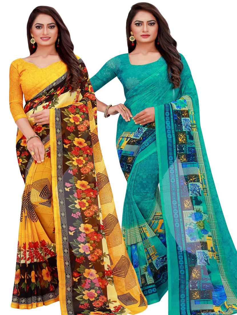 women's saree combo with blouse - 18742411 - Zoom Image - 0