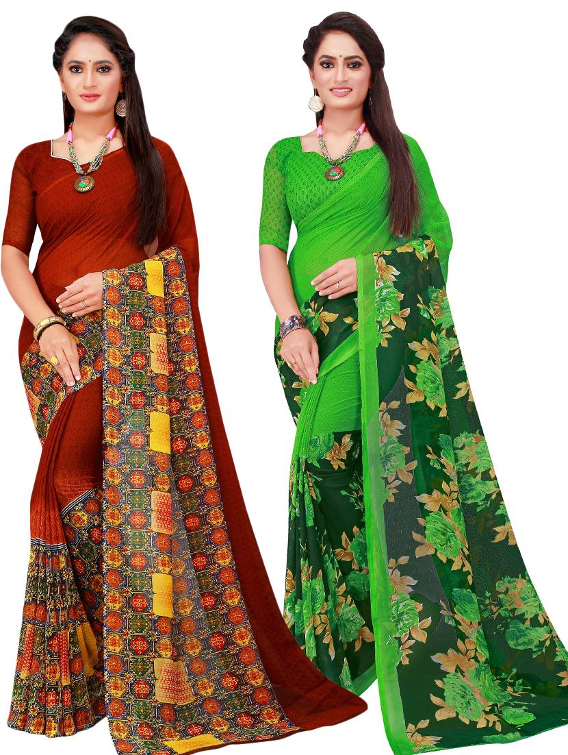women's saree combo with blouse - 18742467 - Zoom Image - 0