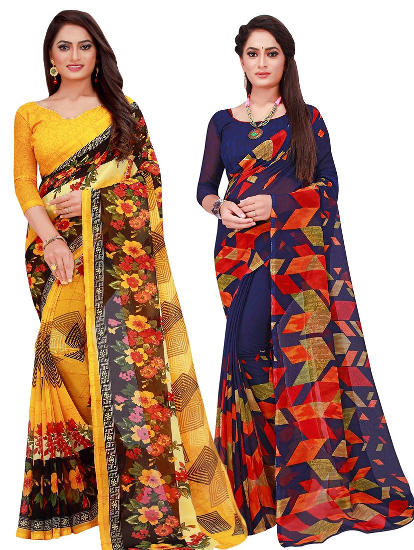 women's saree combo with blouse - 18742529 - Zoom Image - 0