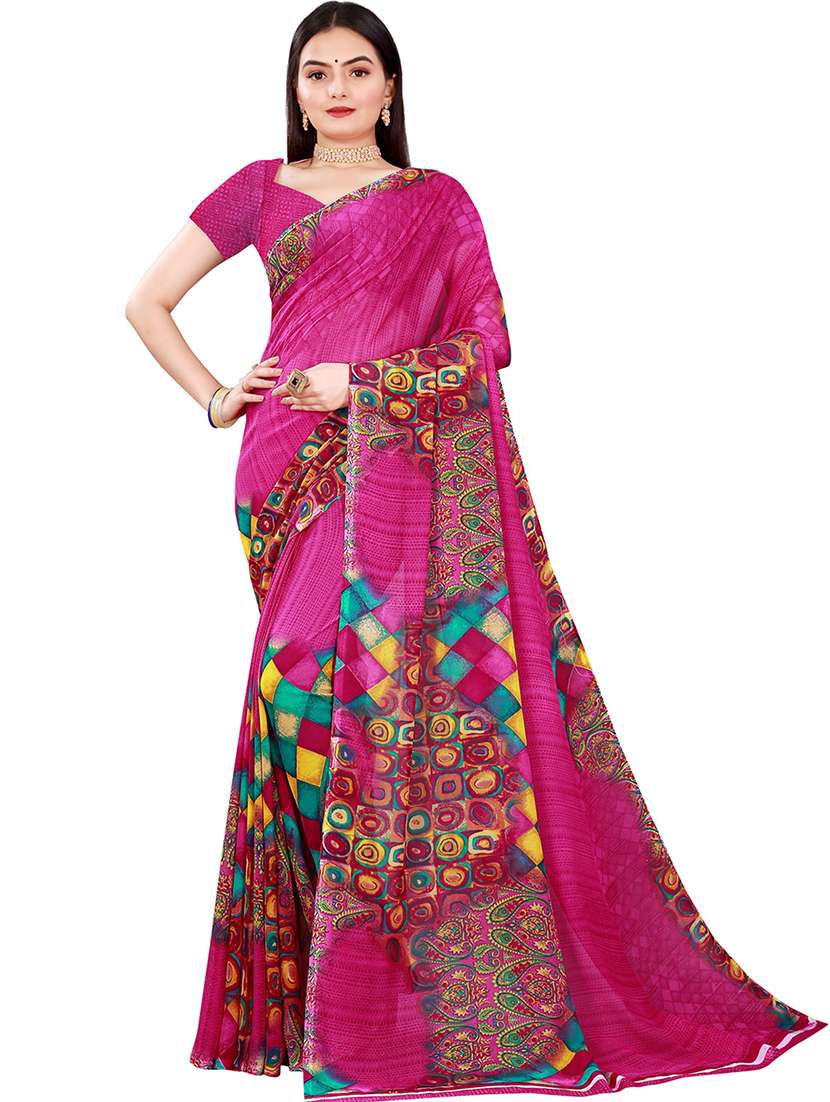 women's saree combo with blouse - 18742537 - Standard Image - 3