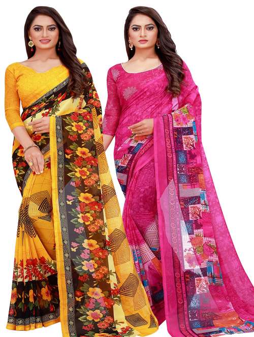 women's saree combo with blouse - 18742542 - Standard Image - 0