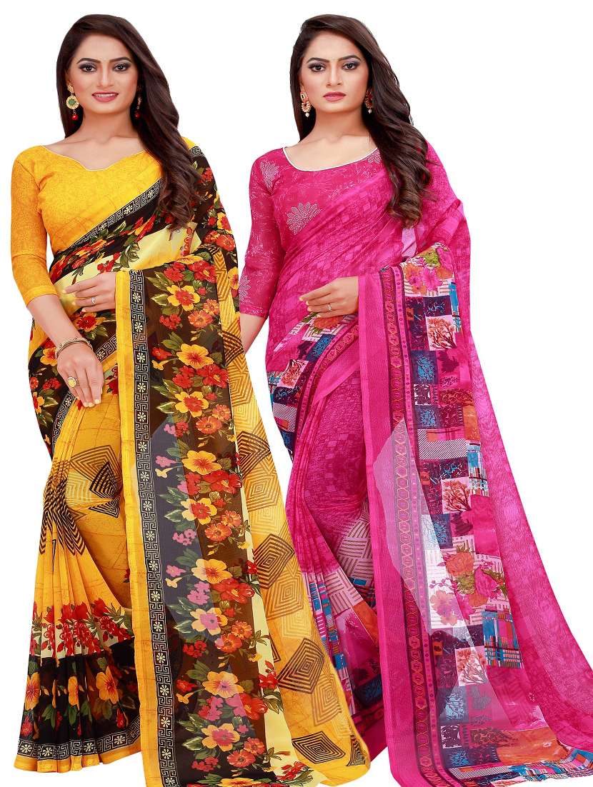 women's saree combo with blouse - 18742542 - Zoom Image - 0