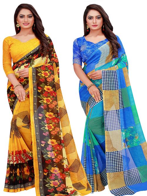 women's saree combo with blouse - 18742559 -  Standard Image - 0