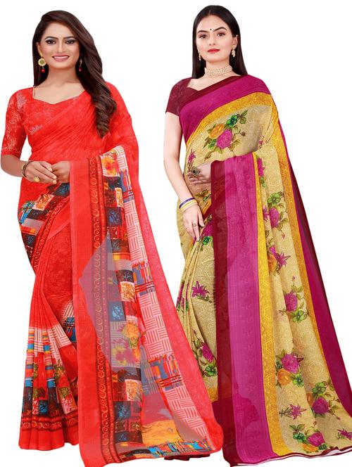 women's saree combo with blouse - 18742561 - Standard Image - 0