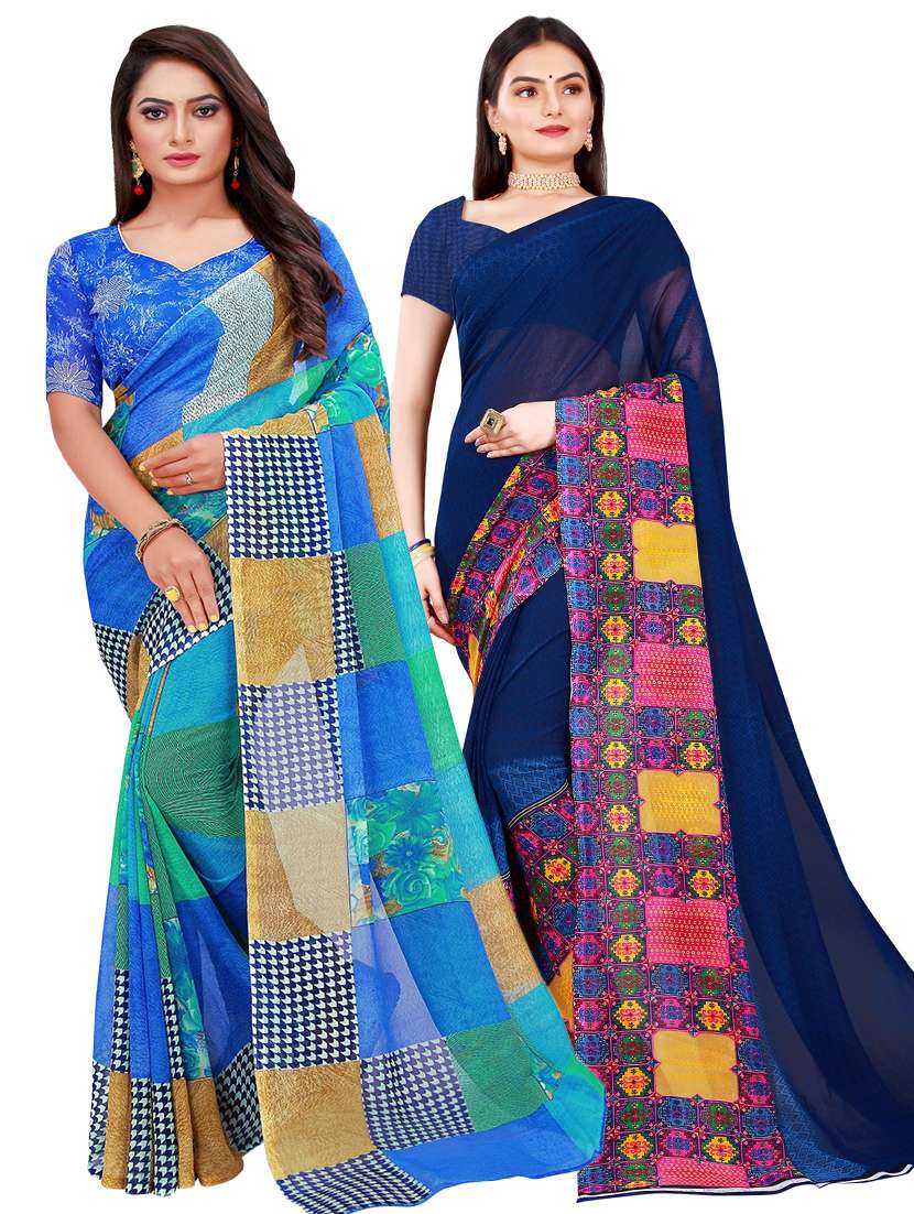 women's saree combo with blouse - 18742564 - Zoom Image - 0
