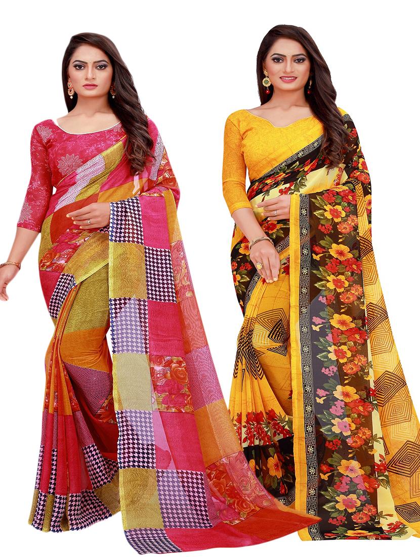 women's saree combo with blouse - 18742610 - Zoom Image - 0