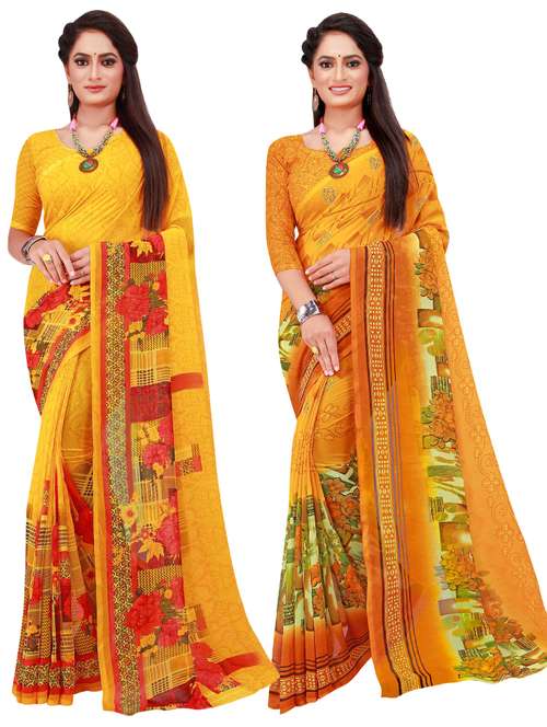 women's saree combo with blouse - 18742685 - Standard Image - 0