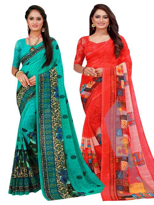 women's saree combo with blouse - 18742722 - Standard Image - 0