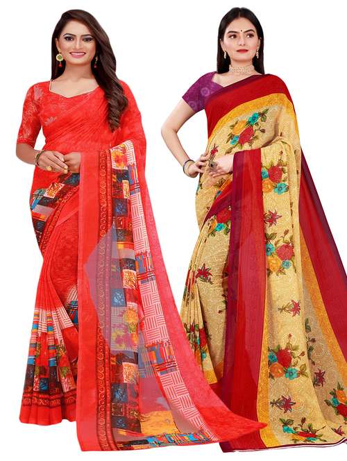 women's saree combo with blouse - 18742724 - Standard Image - 0