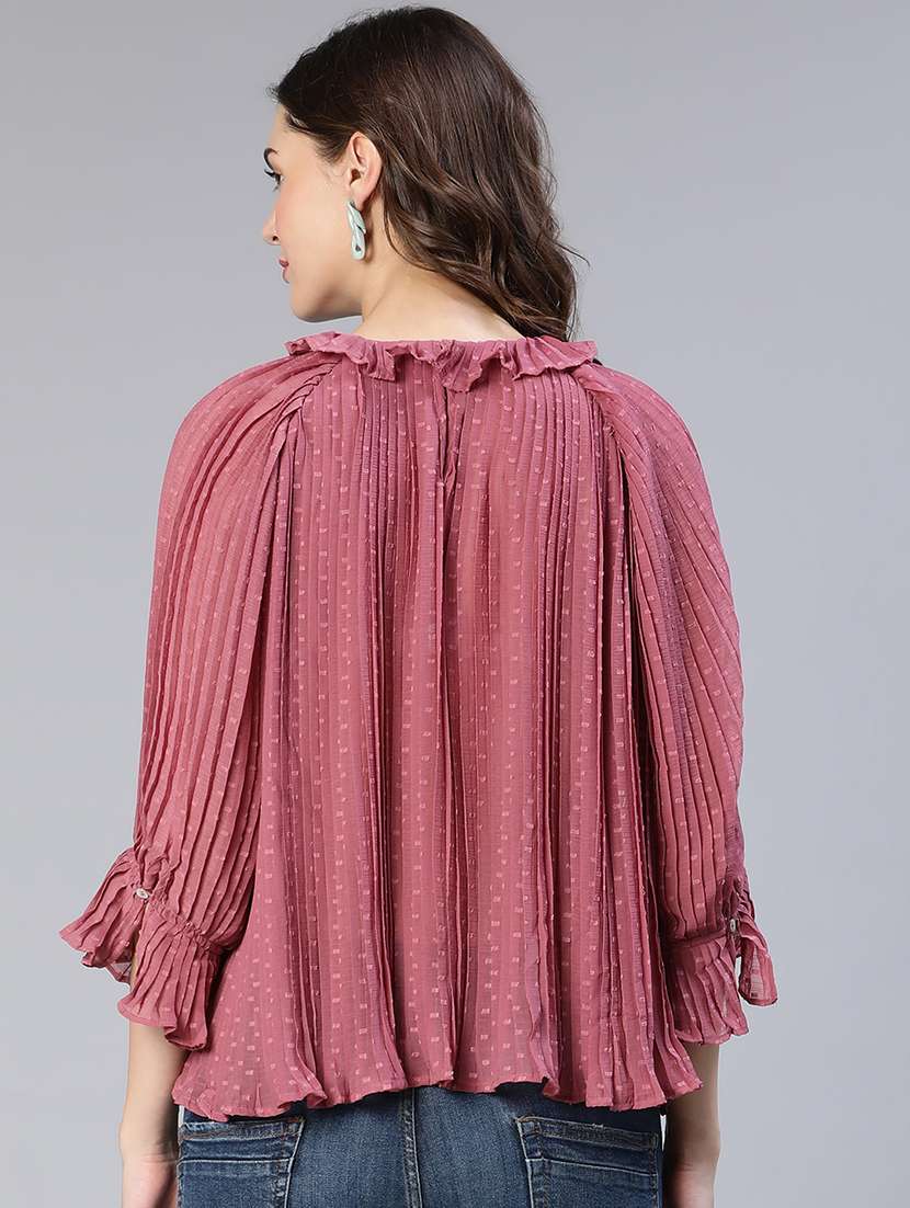 women's a line high neck top - 18743106 -  Standard Image - 3