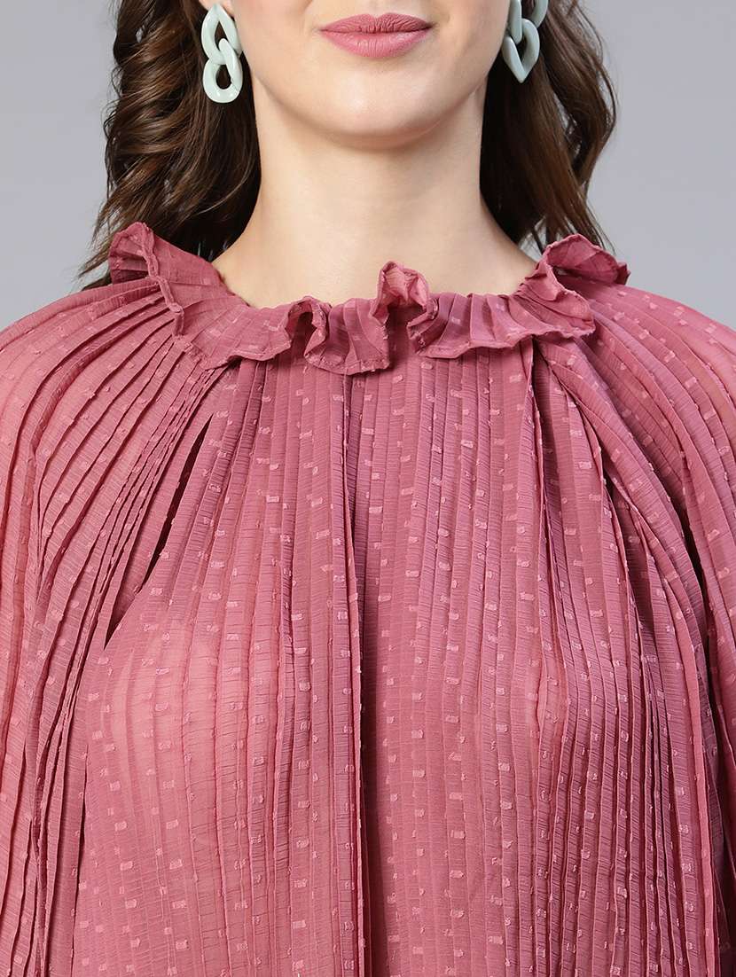 women's a line high neck top - 18743106 -  Standard Image - 5