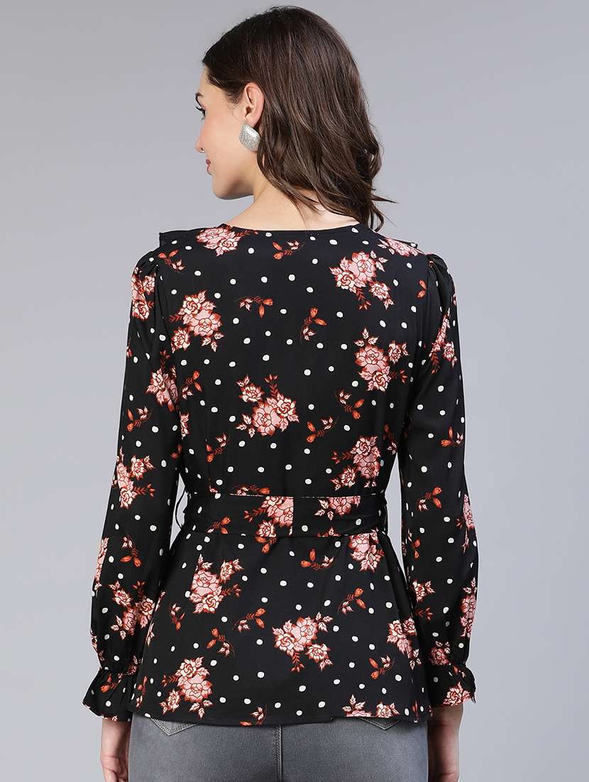 women's peplum v neck top - 18743112 -  Standard Image - 3