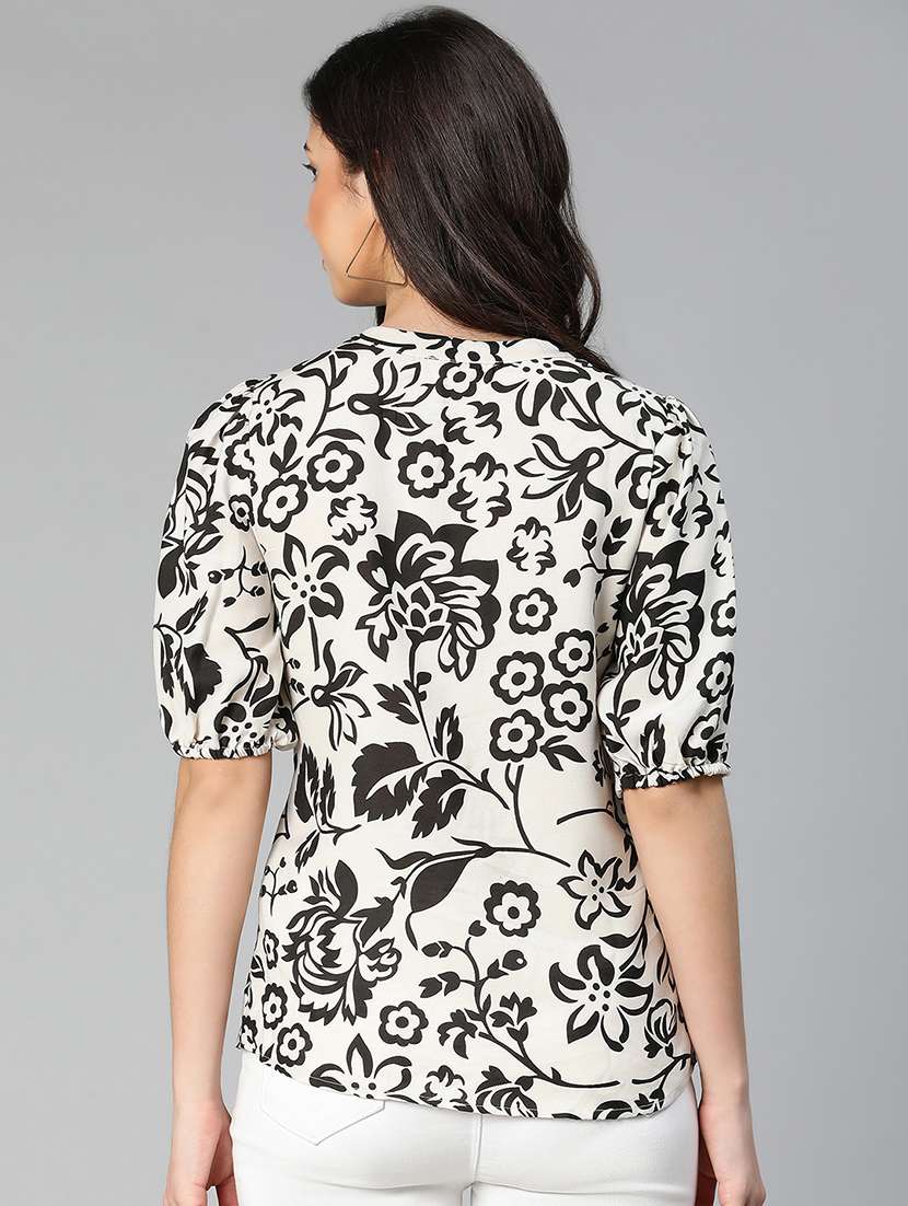 women's straight tie-up neck top - 18743171 -  Standard Image - 3