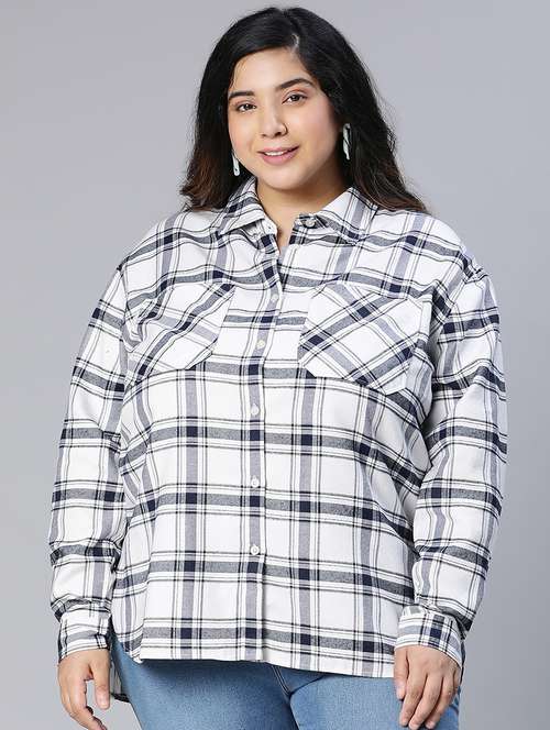 white cotton plus shirt - 18743287 -  Standard Image - 0