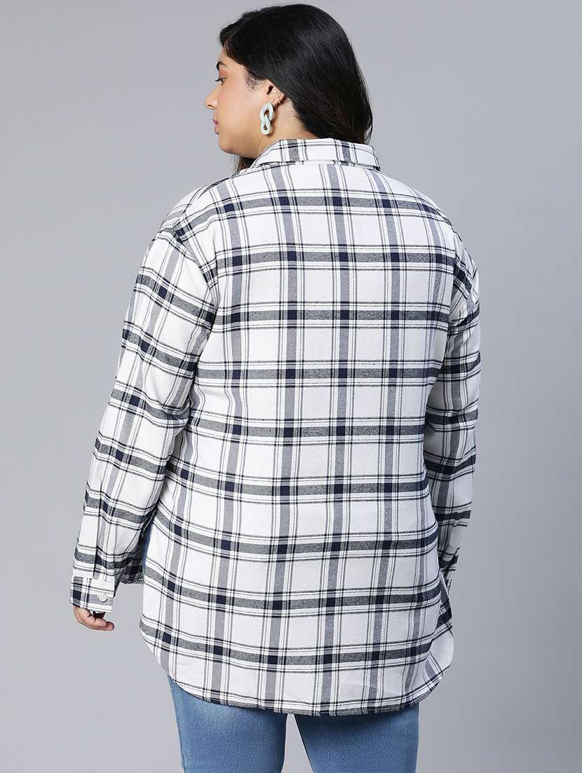 white cotton plus shirt - 18743287 - Standard Image - 3