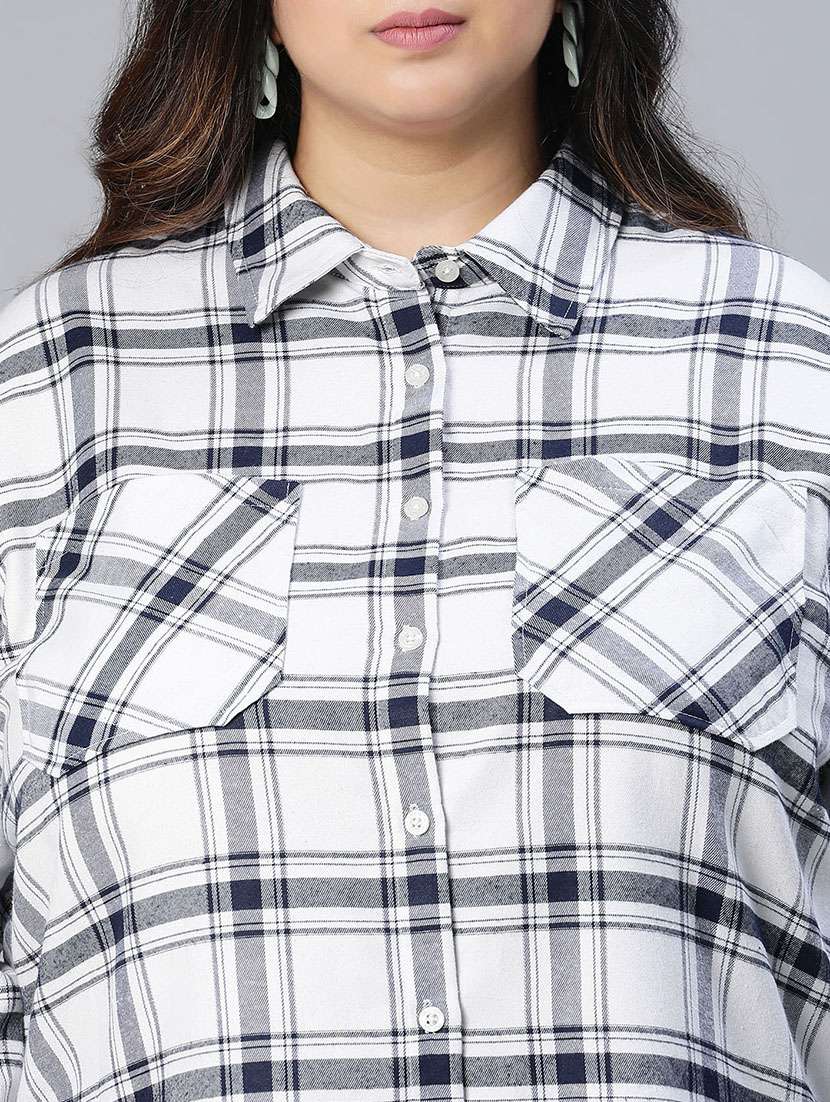 white cotton plus shirt - 18743287 - Standard Image - 5