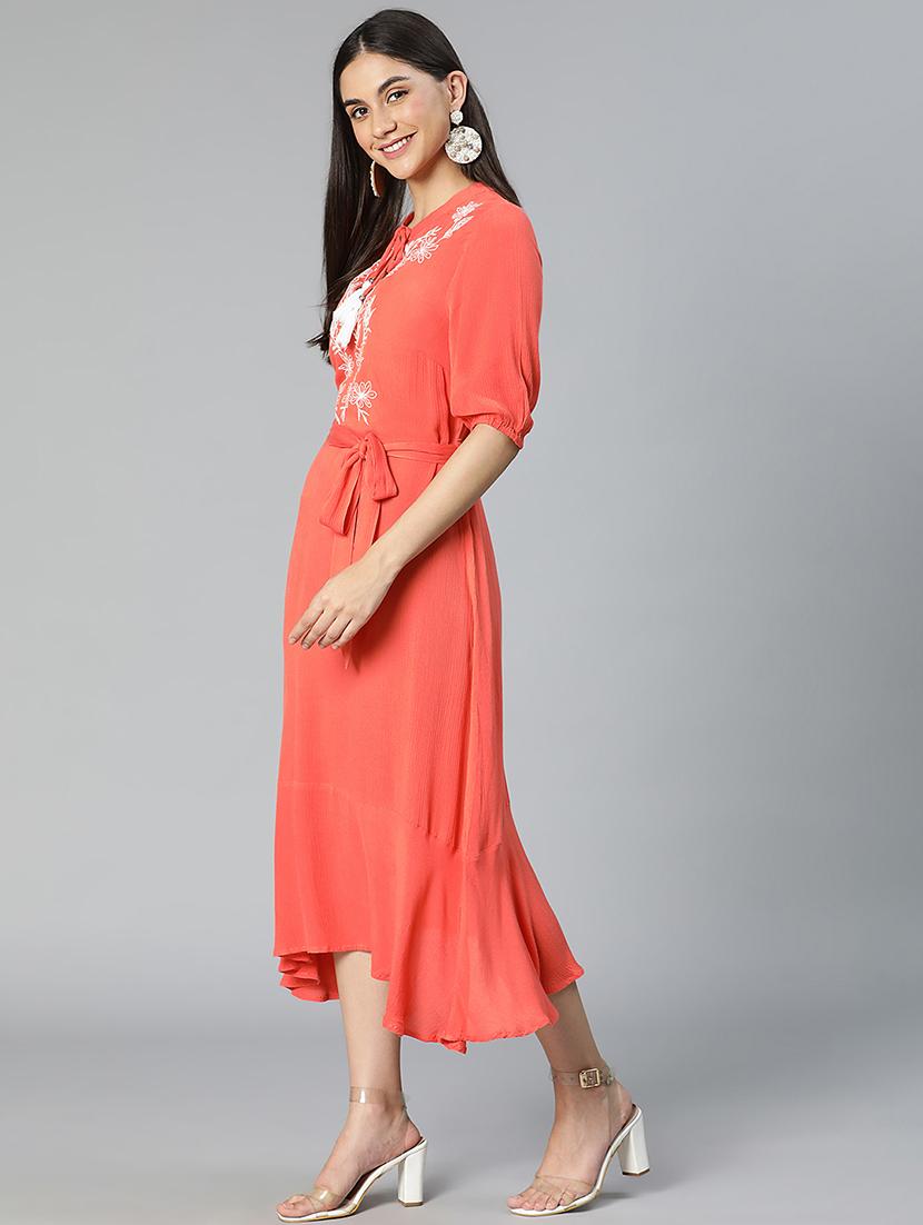 women's tiered dress knee length dress - 18743608 - Standard Image - 3