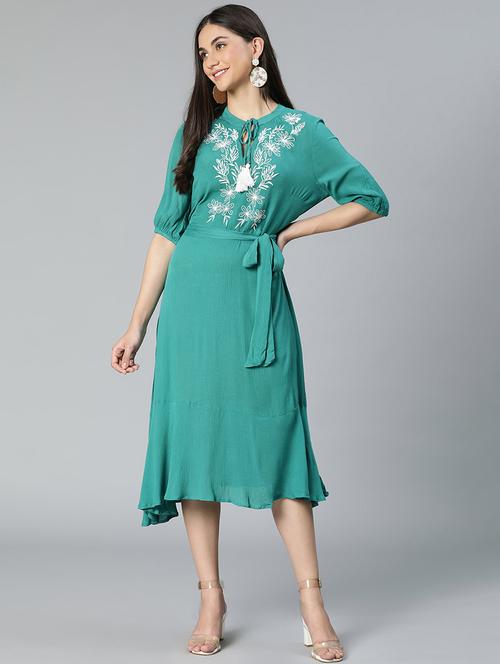 women's belted knee length dress - 18743611 -  Standard Image - 0