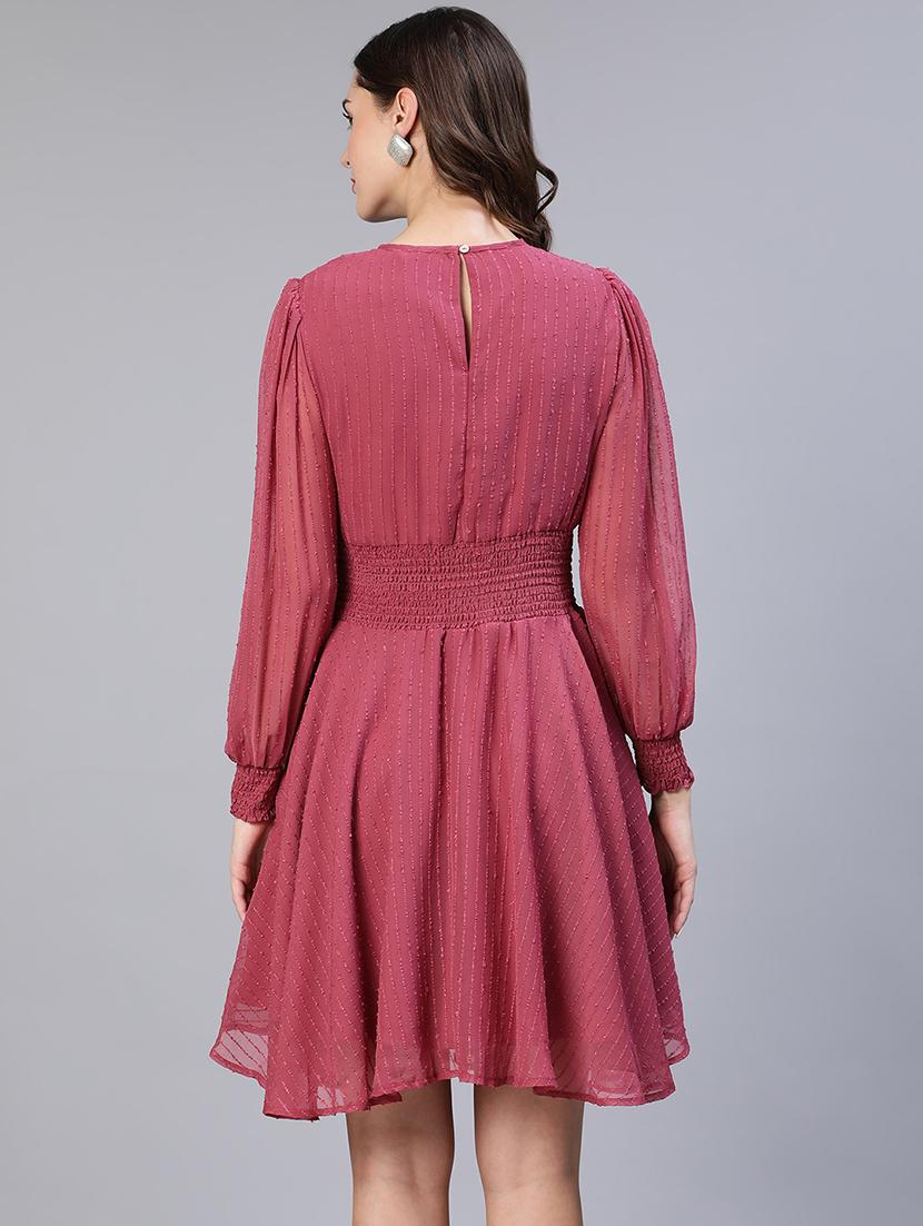 women's fit & flare striped dress - 18743612 - Standard Image - 3