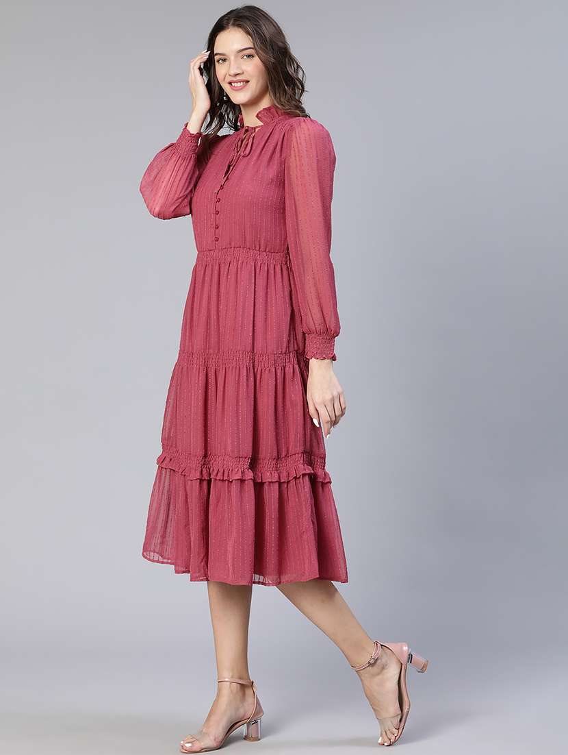 women's tiered dress striped dress - 18743619 -  Standard Image - 3