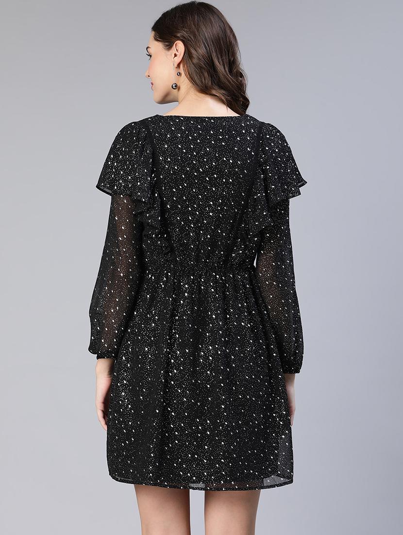 women's fit & flare printed dress - 18743624 - Standard Image - 3