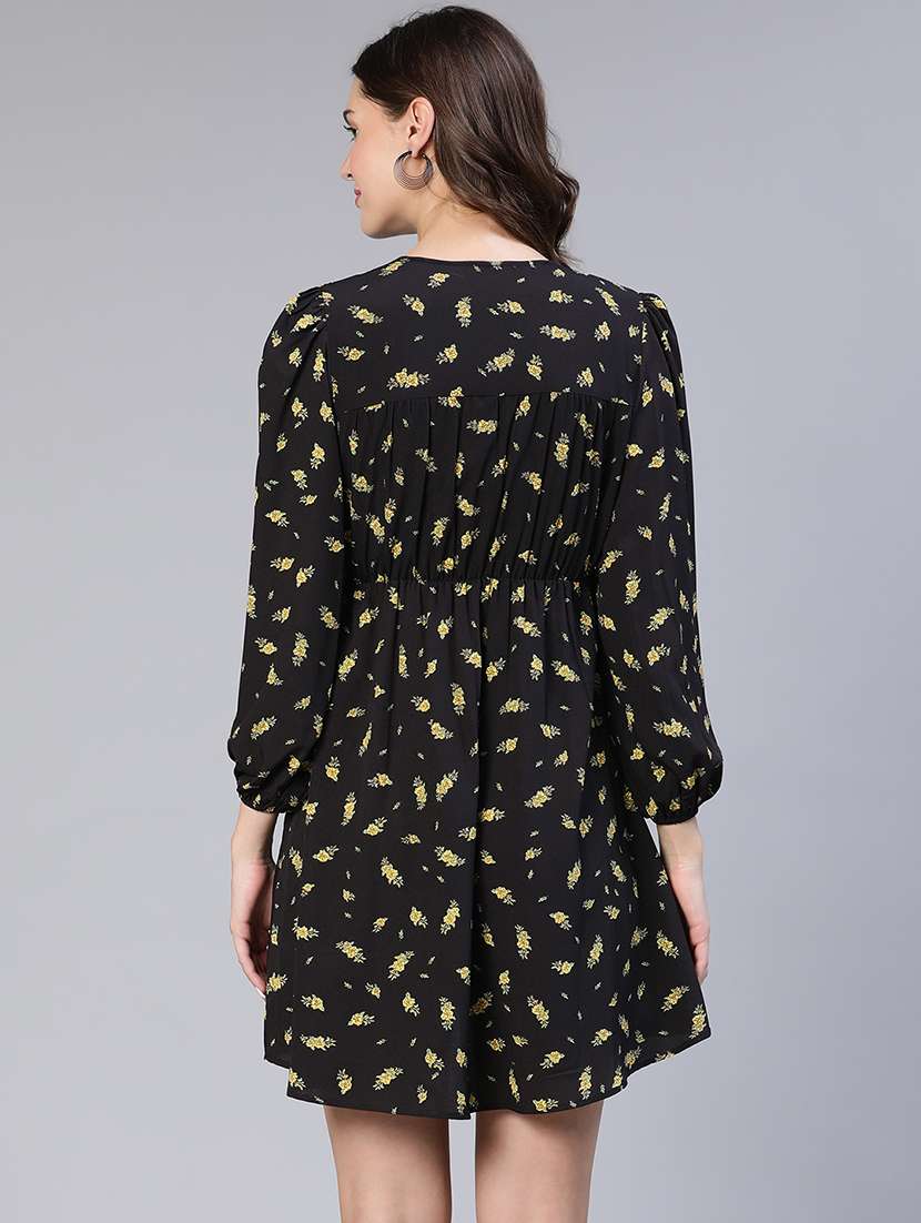 women's fit & flare floral dress - 18743630 - Standard Image - 3