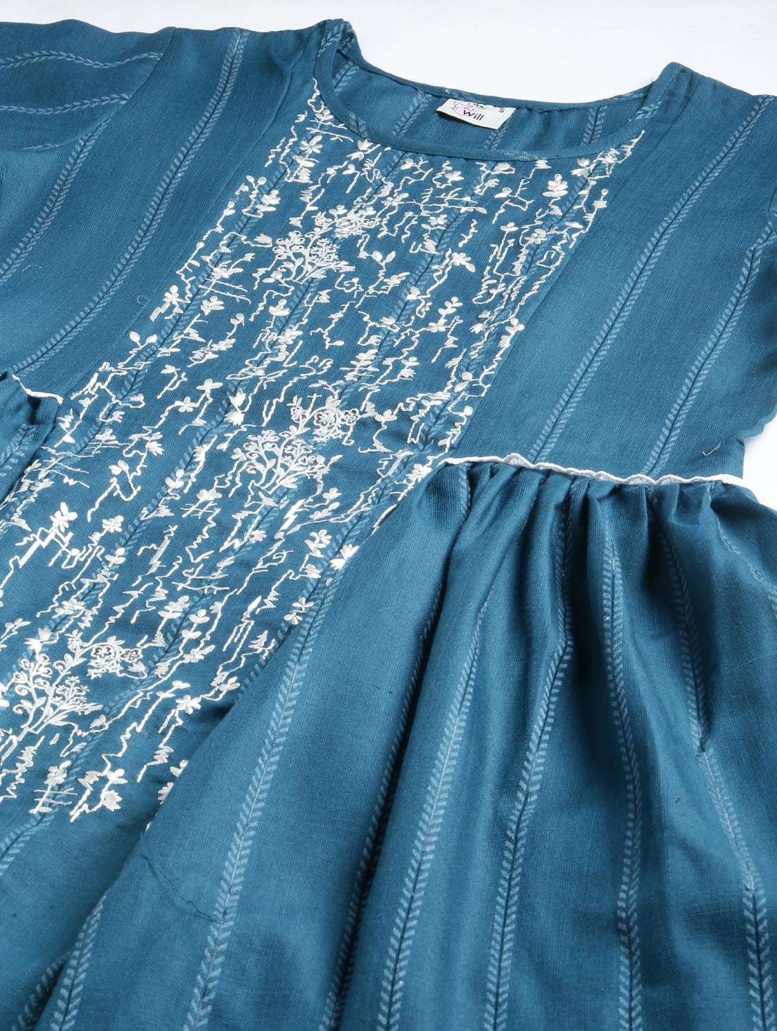 teal silk kurta pant  set - 18743708 -  Standard Image - 5